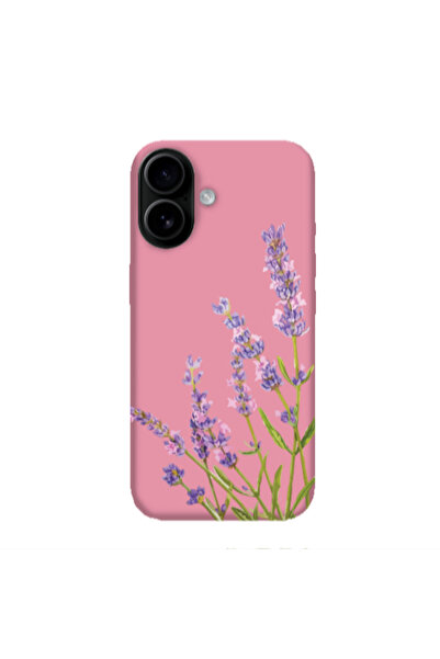 Other Apple Iphone 16 plus Flowers 8 Pink Colored Silicone TPU Θήκη