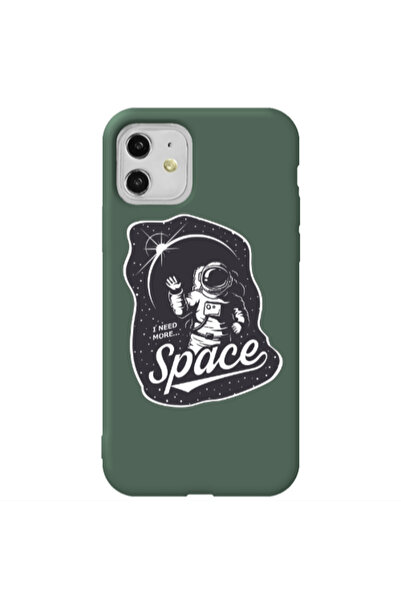 Other Apple iPhone 11 I need more spacee Dark Green Colored Silicone TPU Θήκη