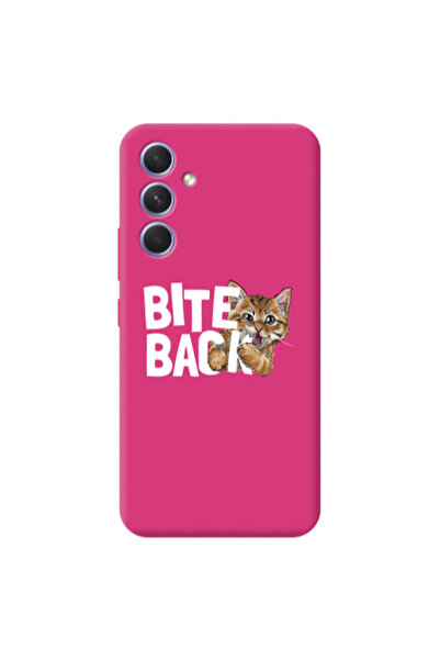 Other Samsung A54 bitte back cat Fuchsia Colored Silicone TPU Θήκη