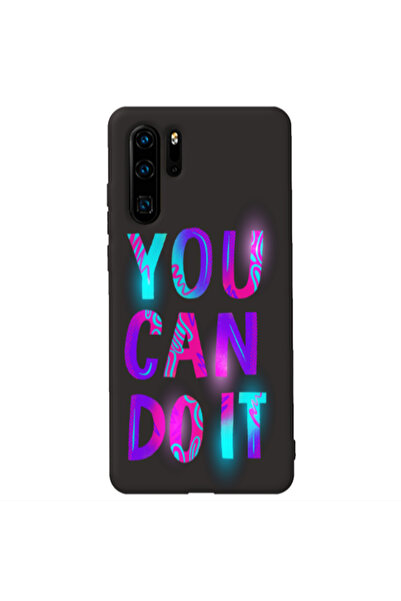 Other Huawei P30 Pro You Can Doit Black Colored Silicone TPU Θήκη