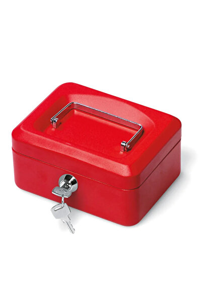 Lebez Cutie de bani metalică 15x11x8cm roșie 062-R