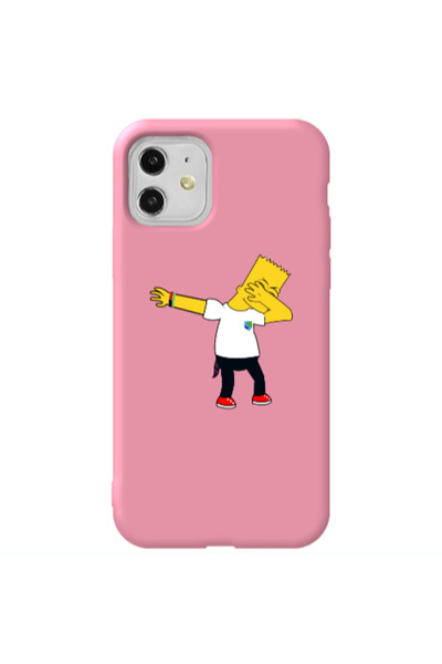 Other Apple iPhone 11 Simpsons2 Pink Colored Silicone TPU Θήκη