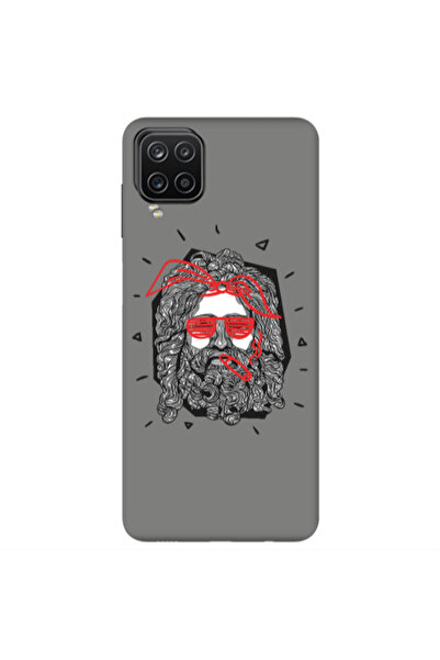 Other Samsung A12 Cool glasses Grey Colored Silicone TPU Θήκη