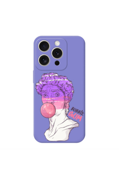 Other Apple Iphone 16 Pro Max Pin Bubble Purple Colored Silicone TPU Θήκη