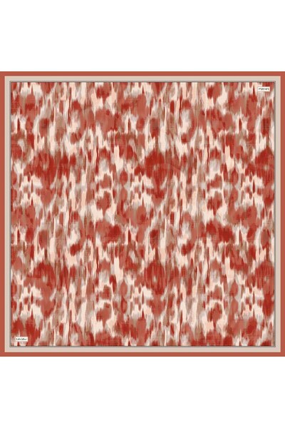 Levidor Beige Texture Rhythm Pattern Twill Silk Scarf