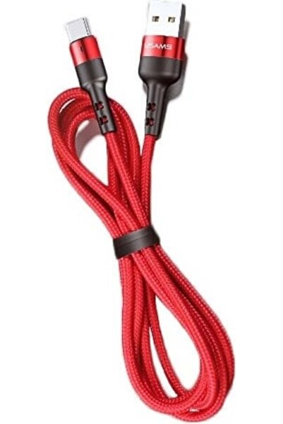 Usams Cablu USB la USB-C pentru încărcare și date 3A 1m Roșu