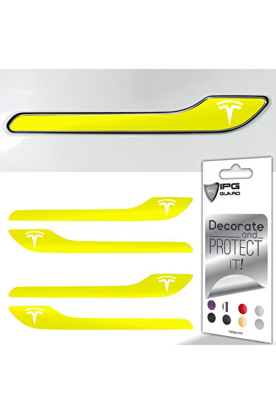 Ipg Special Cut Tesla Logo Door Handle Sticker Set for Tesla Model 3 - Model ...