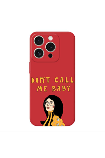Other Apple iPhone 15 Pro Max Call me baby Red Colored Silicone TPU Θήκη