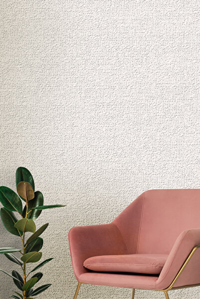 dreamwall Minimalist Keten Doku Desenli Tek Parça Tekstil Duvar Kağıdı
