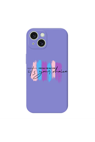 Other Apple iPhone 15 Plus One Day Or Day One Purple Colored Silicone TPU Θήκη