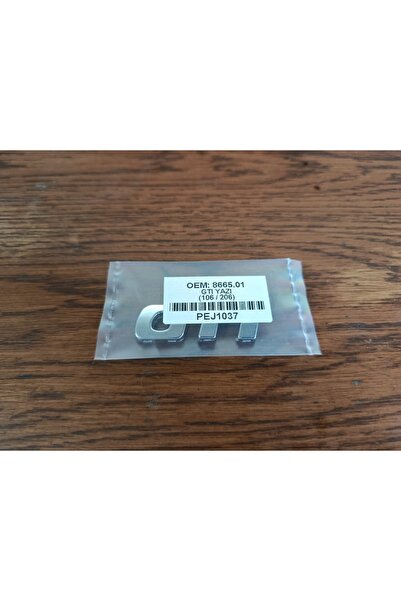 restinal Pejo 106 206 Compatible Gti Lettering Chrome Trunk Fender Emblem Oem...