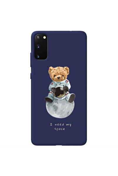 Other Samsung S20 Bear in space Dark blue Colored Silicone TPU Θήκη