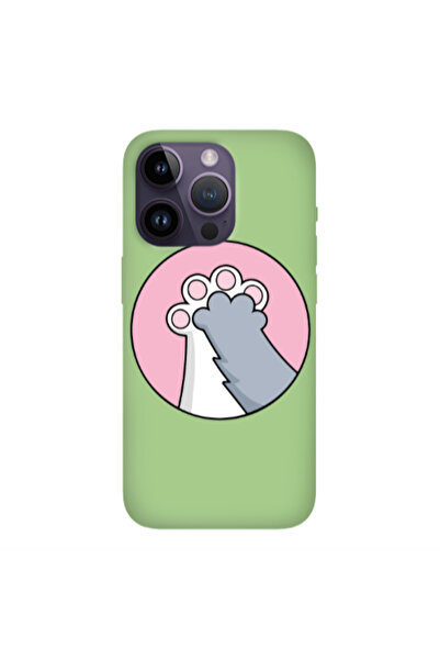 Other Apple iPhone 14 Pro Max Come on Bro Light Green Colored Silicone TPU Θήκη