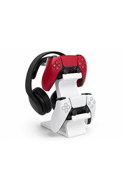 MYE TEKNOLOJİ Ps5 Compatible Dual Gamepad and Headphone Stand – 2-Handle Hold...