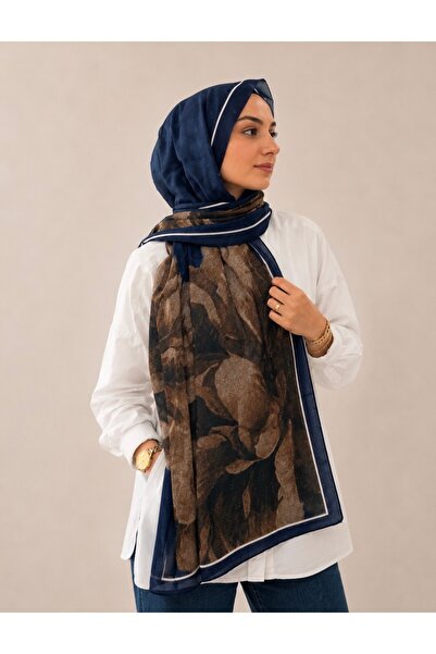 Serenza Desen Soft Şal - Lacivert