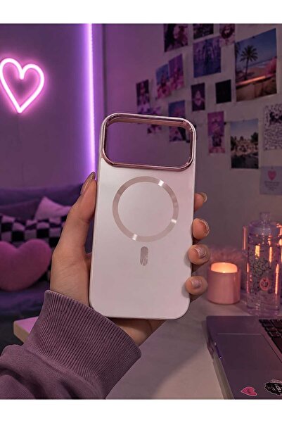 Case I PHONE 17 PRO MAX PEMBE MagSafe Uyumlu Şeffaf Mat Telefon Kılıfı | Kame...