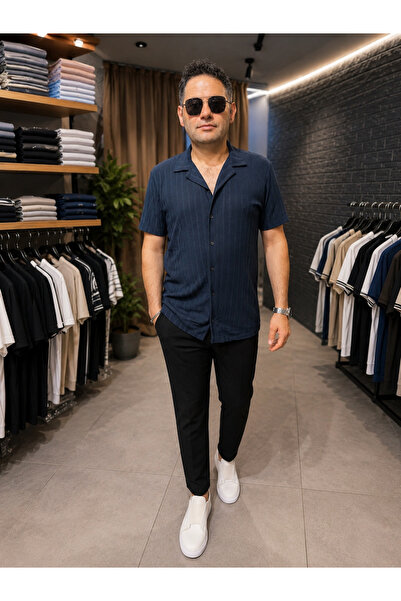 Erkek Kısa Kollu Gömlek – Rahat Kalıp Yazlık Smart Casual Gömlek