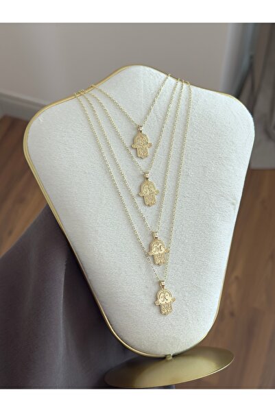 kems jewels N Harfi Fatma Ana Model Özel Tasarım Çelik Kolye