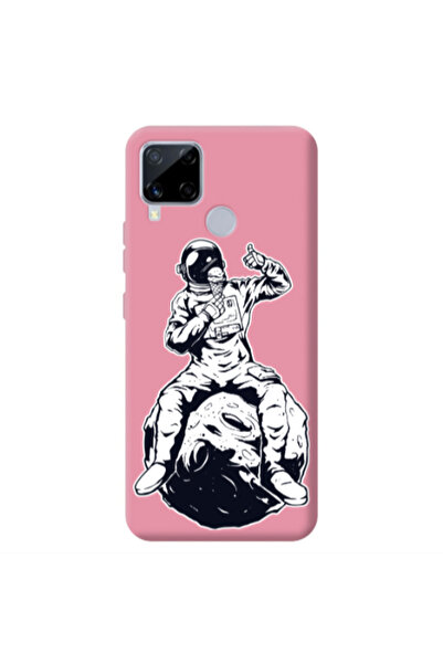 Other Realme C25S ice cream in space Pink Colored Silicone TPU Θήκη