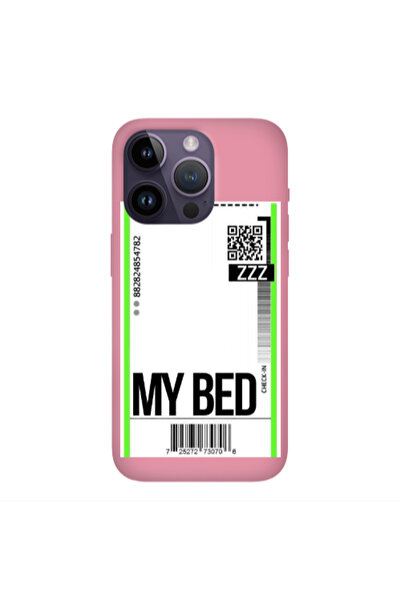 Other Apple iPhone 14 Pro My Bed ZZZ Pink Colored Silicone TPU Θήκη
