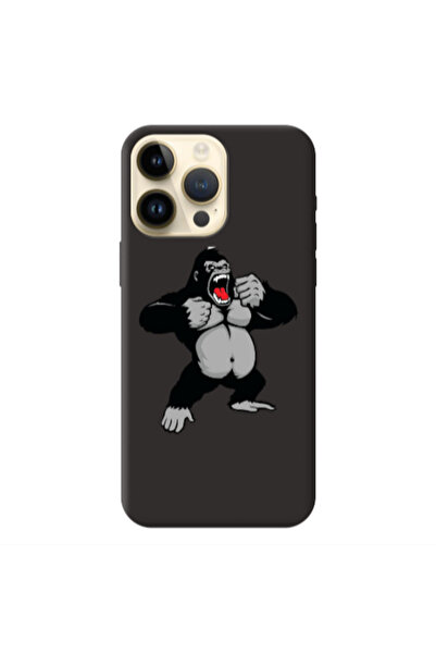 Other Apple iPhone 13 Pro Max Angry Gorilla2 Black Colored Silicone TPU Θήκη