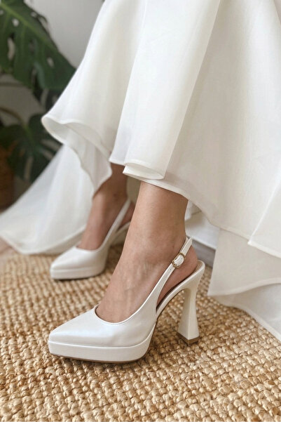 POLKA STORE Women's Event Bridal Wedding Shoes White Platform Bride High Heel...