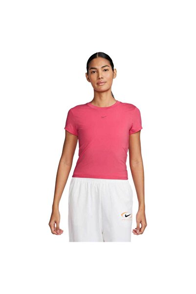 Nike Γυναικεία Αθλητικά Ρούχα Χαλαρό Πλεκτό Κοντό Μπλουζάκι XS