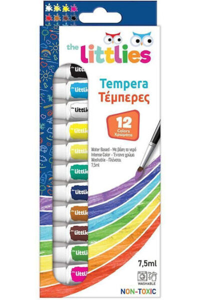 Other Διακάκις The Littlies Χρώματα Τέμπερα Πολύχρωμα σε Σωληνάριο 7,5ml 12 τ...