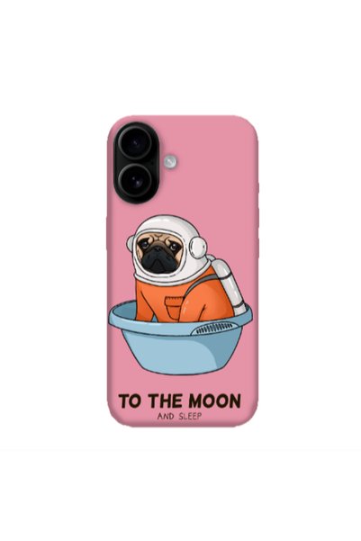 Other Apple Iphone 16 plus To the moon Pink Colored Silicone TPU Θήκη