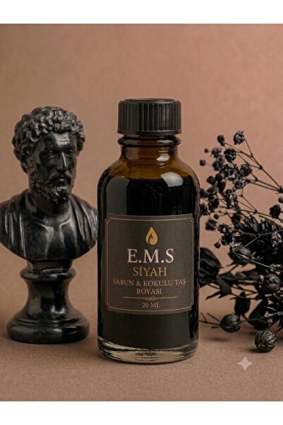E.M.S AVM 20 ML SİYAH SABUN VE KOKULU BOYASI TAŞ KOLONYA BOYASI 1.KALİTE