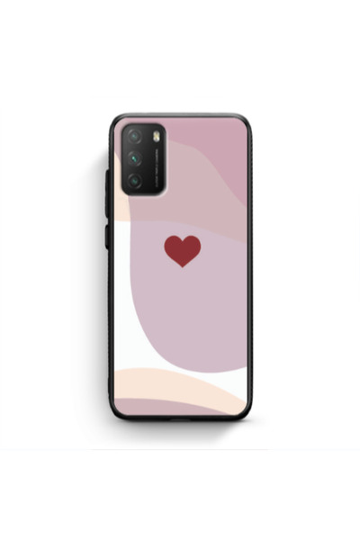 Other Xiaomi Poco M3 Wavy Heart Black Glossy Θήκη