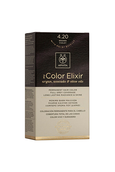 Apivita My Color Elixir Μόνιμη Βαφή Μαλλιών N4,20 Καφέ Βιολετί