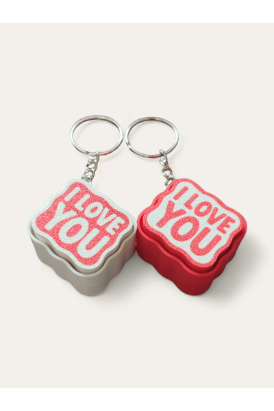 Helis Craft I Love You Mechanical Keyboard Switch Stress Toy Keychain - Speci...