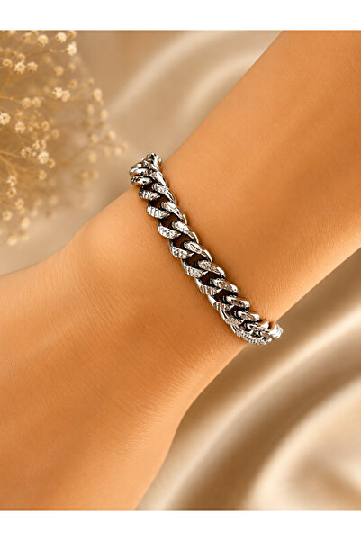 ACAR TAKI Xuping Silver Color, Shimmering Gourmet Bracelet 19cm Acr9837
