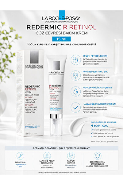 La Roche Posay Posay Redermic R Retinol Göz Kremi 15 ml - Çizgi ve Kırışıklık...