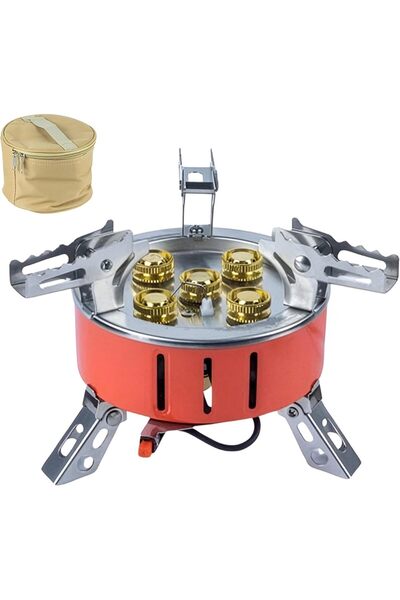 Cady One 5 Burner 18500W Gas Stove with Carry Case, Folding Backpacking Stove...