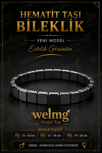 welmg Hematite Stone Bracelet - Hematite Bracelet - Special Model - New Model