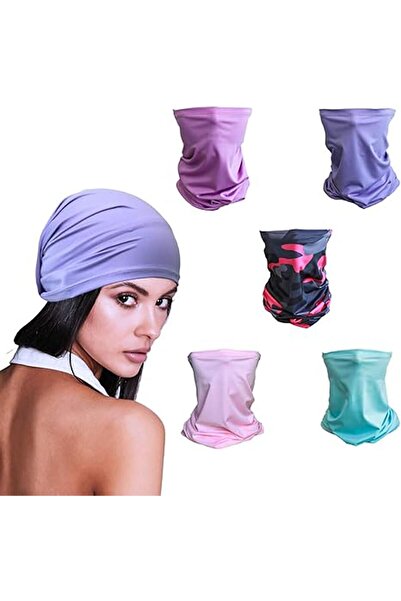Arabest 5 Pcs Neck Gaiter Tube,Bandana Elastic Scarf,Sunscreen Balaclava Face...