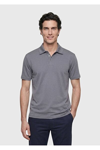 Ramsey Anthracite Plain Cotton Blend T-Shirt
