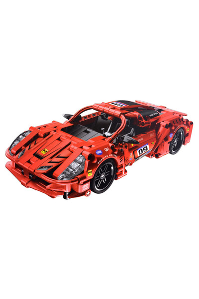 MJ STAR Kit constructie auto pentru copii, MJ Star, Plastic, 437 piese, Rosu/...