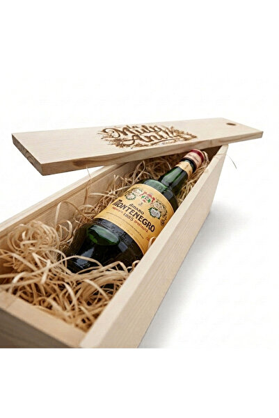 Ramazzotti Pachet Cadou Cutie de Lemn Personalizata Lichior Amaro Montenegro ...