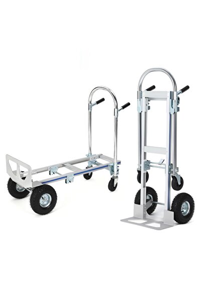 Garvee - 2-in-1 Aluminum Hand Truck, Heavy-Duty Convertible Hand Truck and Ca...