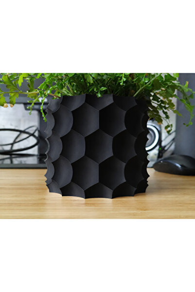 MYE TEKNOLOJİ Modern Geometrik Dekoratif Saksı – 3D Baskı Masaüstü Bitki Saksısı