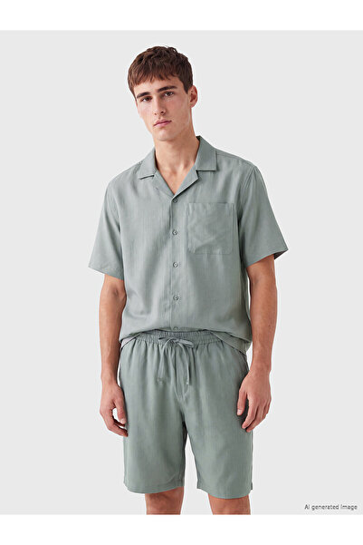 LC Waikiki Nevavm Regular Fit Resort Collar Men's Shirt with Difference