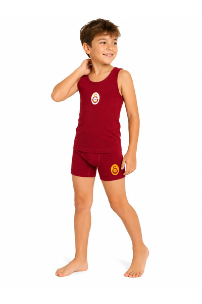 Galatasaray YENİ SEZON LİSANSLI BOXER-ATLET 2 Lİ SET %95 PAMUK %5 ELASTAN