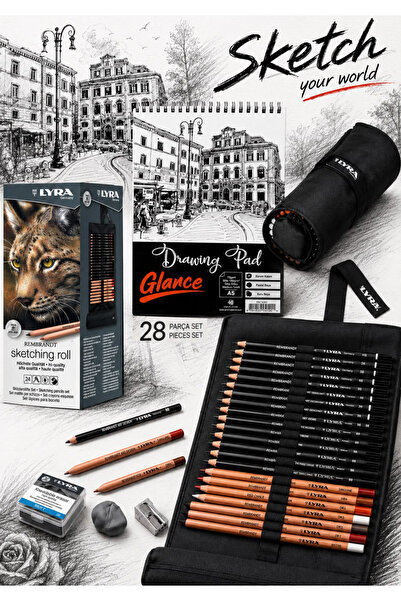 GLANCE Lyra Rulo Rembrandt 24-Piece Sketching / A5 Sketchbook 120 Gr 50 Yp Sk...