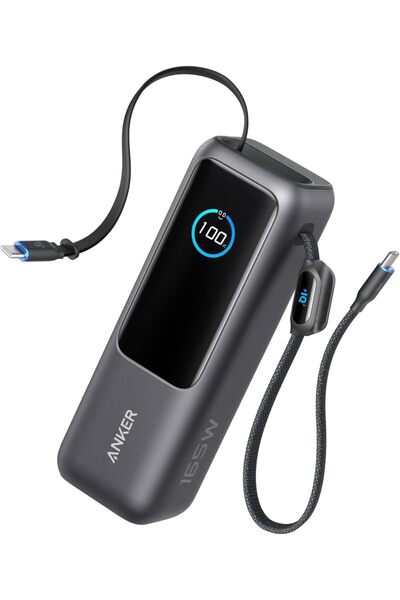Anker Ultra-Fast Power Bank Charger, 25000mAh, 165W, for 2 Laptops, Built-in ...