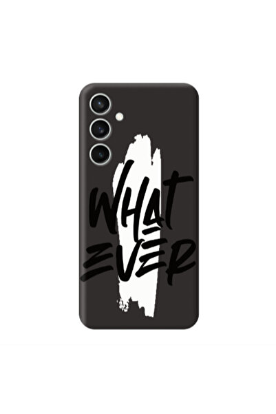 Other Samsung S24 Plus What Ever Black Colored Silicone TPU Θήκη