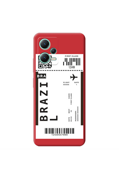 Other Xiaomi Redmi Note 12 Pro 5G Brazil BRA Red Colored Silicone TPU Θήκη