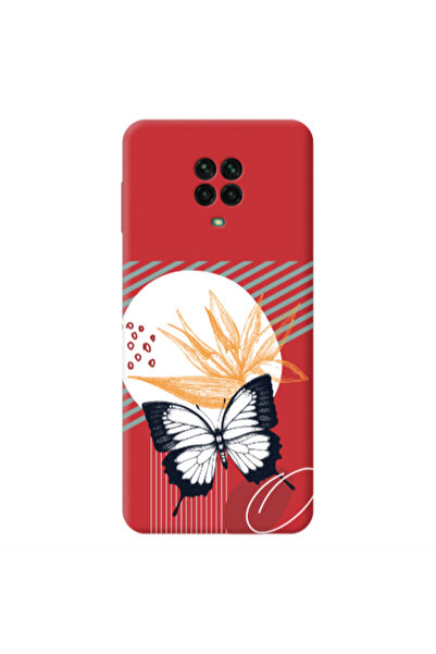 Other Xiaomi Redmi Note 9 Pro Butterfly Lines Red Colored Silicone TPU Θήκη